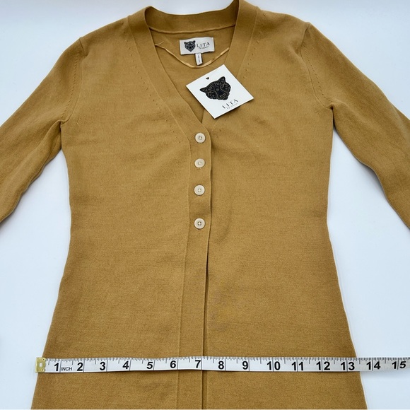 LITA BY CIARA - Long Cardigan Button Down in Iced Coffee Color - XS - Picture 11 of 11